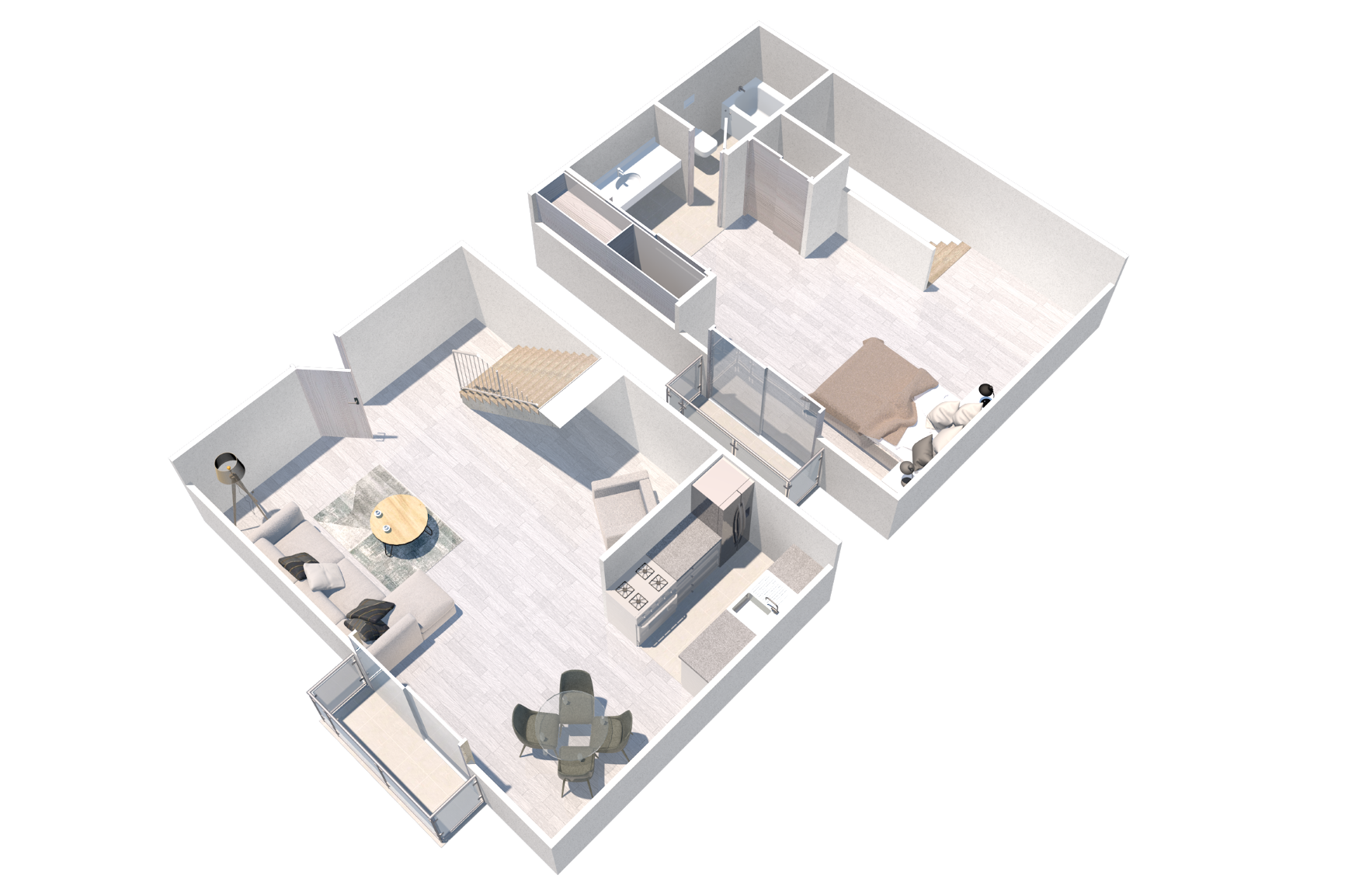 Floor plan for 1 bed, 1 bath, 660 sqft